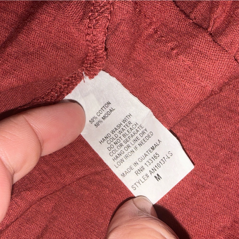 Altar'd State Deep Red Ruffle Blouse - Picture 4 of 6